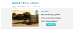 Desktop Screenshot of certifiedpedorthicorthotics.com