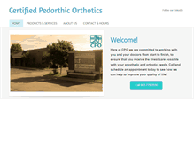 Tablet Screenshot of certifiedpedorthicorthotics.com